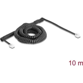   Delock Telefon csavart kábel RJ11 apa - RJ11 apa fekete színű 10 m