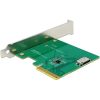 Delock PCI Express x4-kártya > 1 x belső OCuLink SFF-8612 - alacsony profilú formatényező