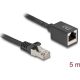 Delock Hálózat bővítő kábel RJ45 apa - RJ45 anya Cat.6A S/FTP 5 m fekete