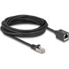 Delock Hálózat bővítő kábel RJ45 apa - RJ45 anya Cat.6A S/FTP 5 m fekete