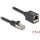 Delock Hálózat bővítő kábel RJ45 apa - RJ45 anya Cat.6A S/FTP 7,5 m fekete