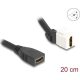 Delock Keystone modul HDMI kábel anya - anya 45 -ban hajlított 8K 60 Hz 20 cm, fekete