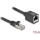 Delock Hálózat bővítő kábel RJ45 apa - RJ45 anya Cat.6A S/FTP 10 m fekete