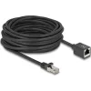 Delock Hálózat bővítő kábel RJ45 apa - RJ45 anya Cat.6A S/FTP 10 m fekete