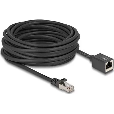 Delock Hálózat bővítő kábel RJ45 apa - RJ45 anya Cat.6A S/FTP 10 m fekete