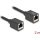 Delock Hálózat bővítő kábel RJ45 anya - RJ45 anya Cat.6A S/FTP 2 m fekete