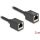 Delock Hálózat bővítő kábel RJ45 anya - RJ45 anya Cat.6A S/FTP 3 m fekete