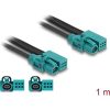 Delock HDMTD Z kábel szimpla + Táptűs (Powerpin) anya - HDMTD Z szimpla + Táptűs anya 1 m
