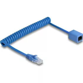   Delock RJ45 tekercses kábelcsatlakozó a jack csatlakozóhoz Cat.6 UTP 0,6 m   1,2 m kék
