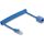 Delock RJ45 tekercses kábelcsatlakozó a jack csatlakozóhoz Cat.6 UTP 0,6 m   1,2 m kék