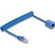 Delock RJ45 tekercses kábelcsatlakozó a jack csatlakozóhoz Cat.6 UTP 0,6 m   1,2 m kék