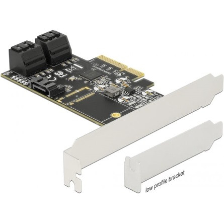 Delock 5 portos SATA PCI Express x4 Kártya - alacsony profilú formatényező