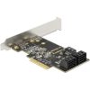 Delock 5 portos SATA PCI Express x4 Kártya - alacsony profilú formatényező