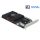 Delock Key M 4-port M.2 PCIe x8/x16 bővítőkártya