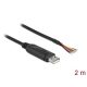 Delock USB-A 2.0 -> 9db Serial RS-232 nyitott vezeték M/M adatkábel 2m fekete