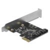 Delock ADA Delock 90431 2 portos SATA PCI Express Kártya - alacsony profilú formatényező