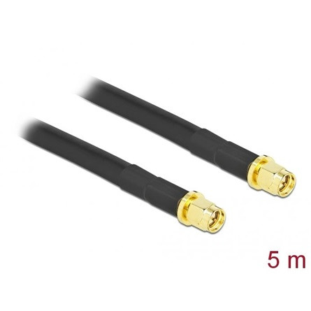 Delock SMA -> SMA M/M antenna kábel 5m fekete LMR/CFD300