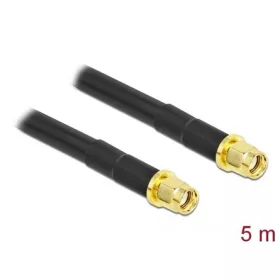   Delock RP-SMA -> RP-SMA M/M antenna kábel 5m fekete LMR/CFD300