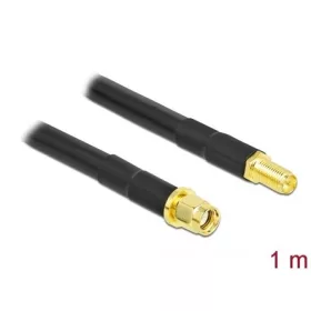   Delock RP-SMA -> RP-SMA M/F antenna kábel 1m fekete LMR/CFD300
