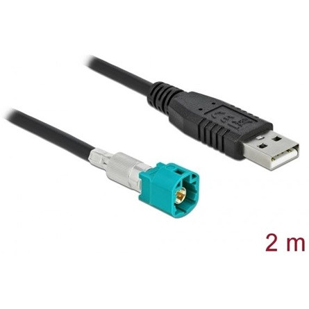 Delock HSD Z -> USB-A 2.0 M/M adatkábel 2m fekete