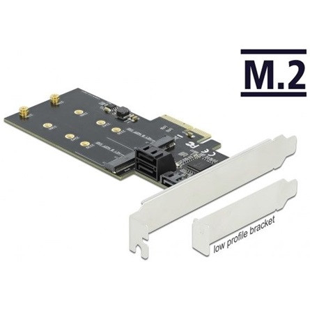 Delock 90499 3+2-port SATA3 M.2 PCIe x4 bővítőkártya