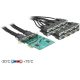 Delock 90501 RS-232 16-port PCIe x1 soros port bővítőkártya