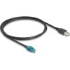 Delock USB-A 2.0 -> HSD Z M/F adatkábel 1m fekete