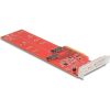 Delock PCI Express x8 kártya - 2 x belső NVMe M.2 Key M 110 mm - elágazás - alacsony profilú