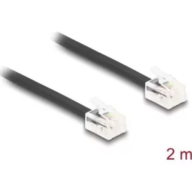 Delock Telefon kábel RJ11 apa - RJ11 apa fekete 2 m