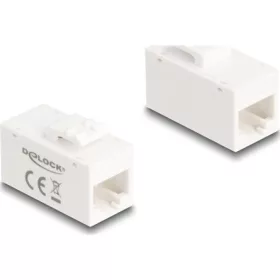   Delock Keystone modul, RJ45-aljzat - RJ45-aljzat, Cat.6A UTP fehér
