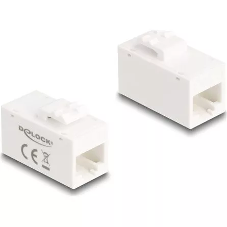 Delock Keystone modul, RJ45-aljzat - RJ45-aljzat, Cat.6A UTP fehér