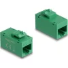 Delock Keystone modul, RJ45-aljzat - RJ45-aljzat, Cat.6A UTP zöld