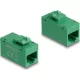 Delock Keystone modul, RJ45-aljzat - RJ45-aljzat, Cat.6A UTP zöld
