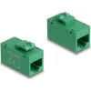 Delock Keystone modul, RJ45-aljzat - RJ45-aljzat, Cat.6A UTP zöld