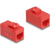 Delock Keystone modul, RJ45-aljzat - RJ45-aljzat, Cat.6A UTP piros