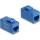 Delock Keystone modul, RJ45-aljzat - RJ45-aljzat, Cat.6A UTP kék