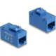 Delock Keystone modul, RJ45-aljzat - RJ45-aljzat, Cat.6A UTP kék