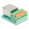 Delock RJ45 anya - Terminal block nyomógombbal Cat.5e