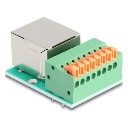 Delock RJ45 anya - Terminal block nyomógombbal Cat.5e