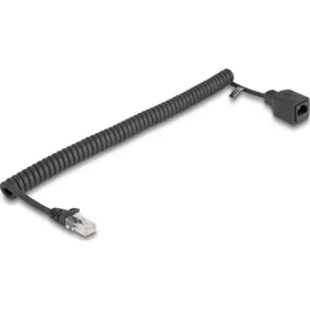   Delock RJ45 tekercses kábelcsatlakozó a jack csatlakozóhoz Cat.5e UTP 0,8-2 m fekete