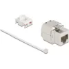 Delock Keystone modul RJ45 aljzat az LSA Cat.8.1-hez fémretesszel, szerszám nélkül