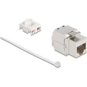   Delock Keystone modul RJ45 aljzat az LSA Cat.8.1-hez fémretesszel, szerszám nélkül