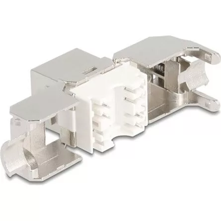 Delock Keystone modul RJ45 aljzat az LSA Cat.8.1-hez fémretesszel, szerszám nélkül