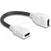 Delock Keystone modulkábel HDMI anya-hüvely 8K 60 Hz 20 cm fehér