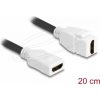 Delock Keystone modulkábel HDMI anya-hüvely 8K 60 Hz 20 cm fehér