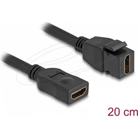Delock Keystone modul kábel HDMI anya-alj 8K 60 Hz 20 cm fekete