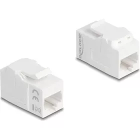   Delock Keystone modul összekötő RJ45 aljzat RJ45 aljzat, Cat.6A UTP, fehér