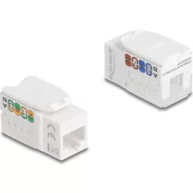   Delock Keystone modul RJ45 aljzat LSA, Cat.6A UTP 90  szerszám nélküli