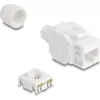 Delock Keystone modul RJ45 aljzat LSA Cat.6A UTP 180  szerszám nélküli, kábelátvezetővel