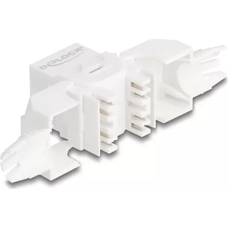 Delock Keystone modul RJ45 aljzat LSA Cat.6A UTP 180  szerszám nélküli, kábelátvezetővel